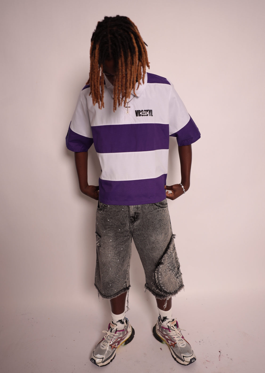 PURPLE "BOX BADGE" POLO